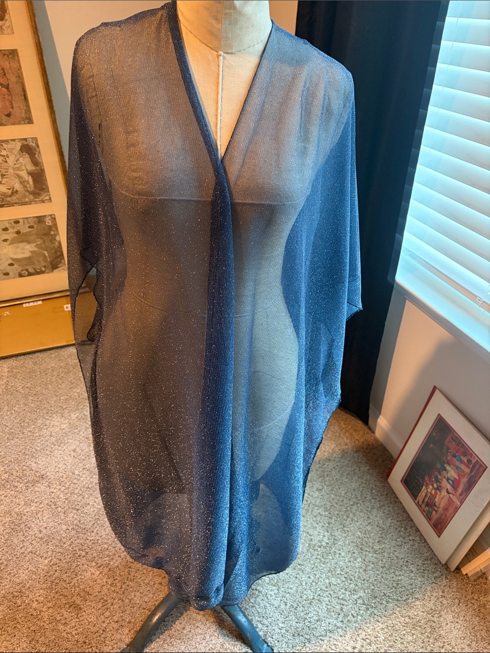 Beautiful Blue Sleeveless Coverup